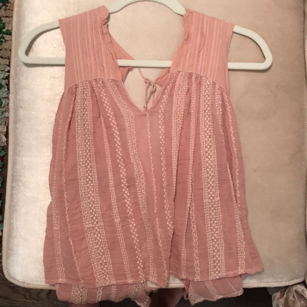Free People Tie Open Back Top